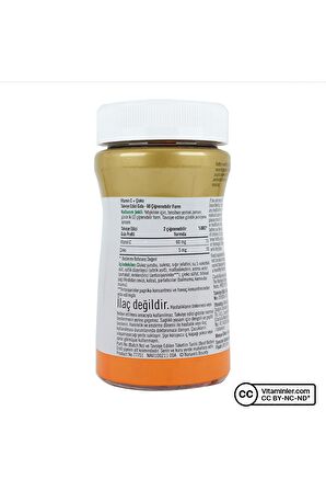 Natures Bounty Vitamin C + Zinc Gummies 60 Çiğnenebilir Form Portakal