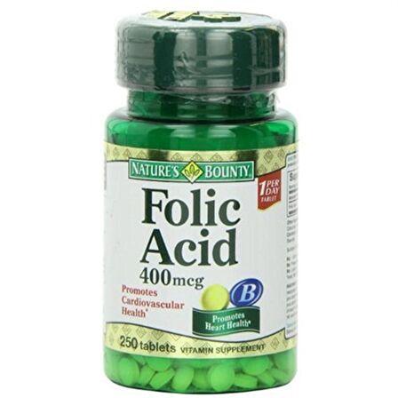 Nature's Bounty Folic Acid 400 mcg 100 Tablet