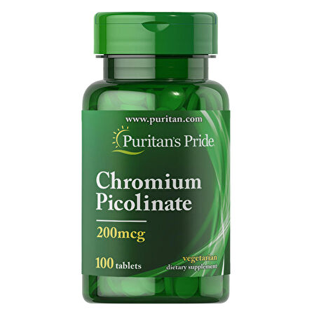 Puritan's Pride Chromium Picolinate 200 Mcg 100 Tablet - AROMASIZ