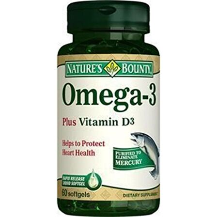 Omega-3 Plus Vitamin D3 60 Softjel