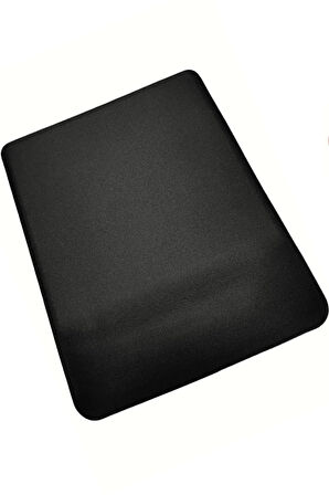 Siyah Desensiz Bilek Destekli Kaymaz Taban Bilgisayar Notebook Düz Mouse Pad - Bileklikli Mauspad