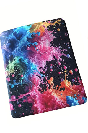 Renkli Köpükler Desenli Bilek Destekli Kaymaz Bilgisayar Notebook Mouse Pad - Bileklikli Mauspad