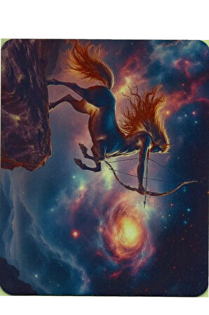 Yay Burcu Desenli Tip Kaymaz Taban Optik Bilgisayar Notebook Burçlar Mouse Pad Mauspad 17x 21 Cm