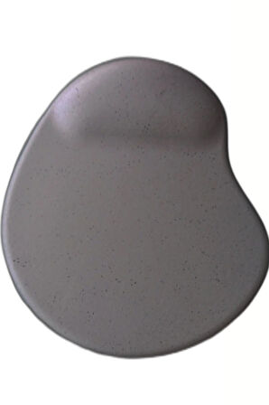 Oval Füme Kum Desen Bilek Destekli Kaymaz Taban Bilgisayar Notebook Mouse Pad - Bileklikli Mauseped