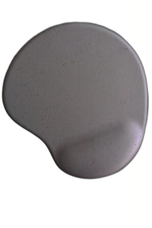 Oval Füme Kum Desen Bilek Destekli Kaymaz Taban Bilgisayar Notebook Mouse Pad - Bileklikli Mauseped