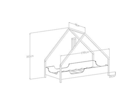 Givayo Wood's Hello Montessori Yatak Çam  90*190