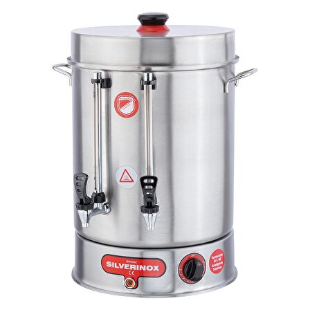 Işıkgaz Silverinox Metal Musluk 500 Bardak Çay Makinesi 50 L Çay Potu