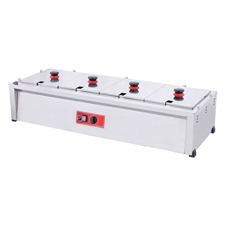 Işıkgaz Silverinox Endüstriyel Elektrikli Set Üstü 4 Gözlü Benmari