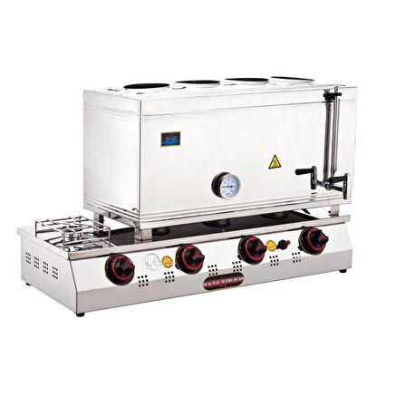 Işıkgaz Silverinox 85 Lik Lpg Tüplü 60 Litre 4 Demlikli Çay Kazanı