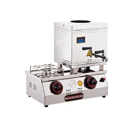 Işıkgaz Silverinox 15 Lik Doğalgazlı 10 Litre 1 Demlikli Çay Kazanı