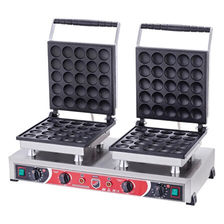 Işıkgaz Silverinox Elektrikli Çiftli Yuvarlak Bubble Waffle Makinesi