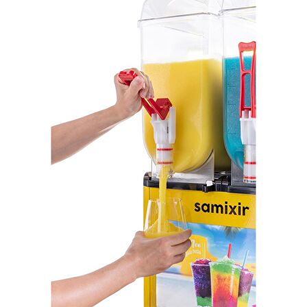 Samixir Twin Allure Çiftli 12+12 Lt Slush Buzlaş Karlamaç Makinesi