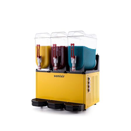 Samixir Triple Üçlü 12+12+12 Lt Slush Buzlaş Karlamaç Makinesi
