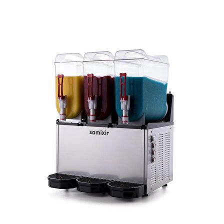 Samixir Triple Üçlü 12+12+12 Lt Slush Buzlaş Karlamaç Makinesi