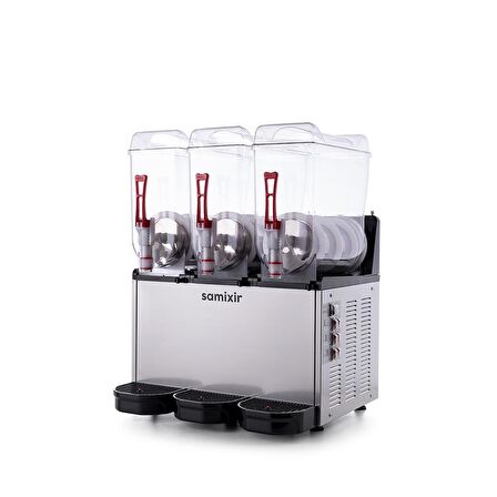 Samixir Triple Üçlü 12+12+12 Lt Slush Buzlaş Karlamaç Makinesi