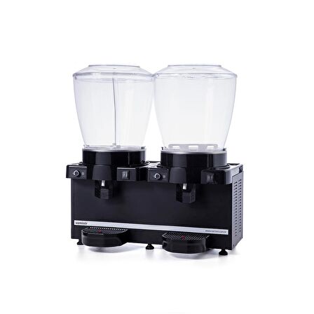 Samixir Panoramik Twin 22+22 Lt Fıskiyeli-Karıştırıcılı Soğuk İçecek Makinesi