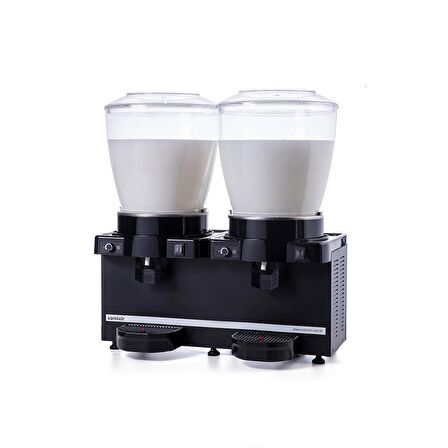Samixir Panoramik Twin 22+22 Lt Karıştırıcılı Soğuk İçecek Makinesi