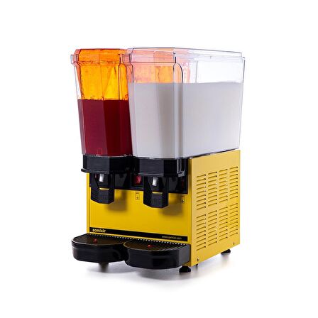 Samixir Klasik Twin 20+20 Lt Fıskiyeli-Karıştırıcılı Soğuk İçecek Makinesi
