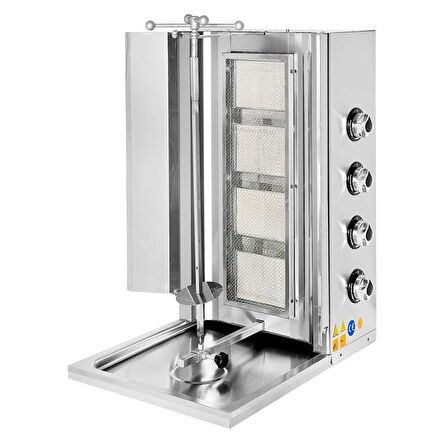 Karacasan Endüstriyel Doğalgazlı 4 Radyanlı Döner Ocağı Makinesi