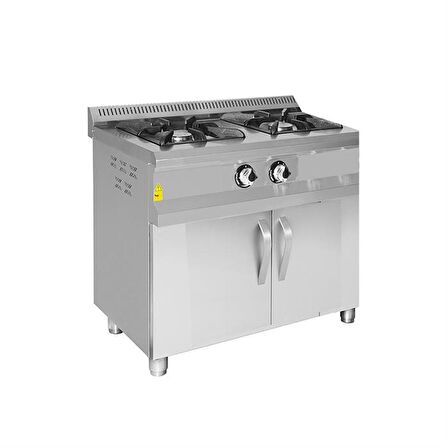Karacasan Endüstriyel 100x60 Cm Lpg Tüplü 2 Li Dolaplı Kuzine Ocak