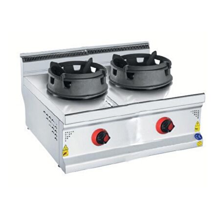 Karacasan Endüstriyel 700 Seri Set Üstü Çiftli LPG Tüplü Wok Ocak