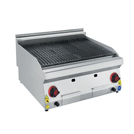 Karacasan Enüstriyel 80 cm 700 Seri Set Üstü Doğalgazlı Lavataş Dökümlü Izgara