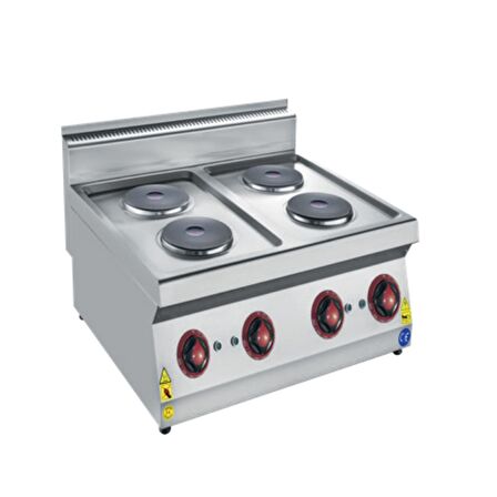 Karacasan Endüstriyel 80 cm 700 Seri Set Üstü Dört Gözlü Elektrikli Ocak