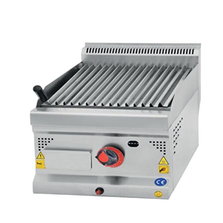 Karacasan Endüstriyel 900 Seri Set Üstü 40 cm Doğalgazlı Lavataş Balıksırtı Izgara