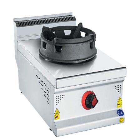 Karacasan Endüstriyel 900 Seri Set Üstü 40 cm Tek Gözlü Doğalgazlı Wok Ocak