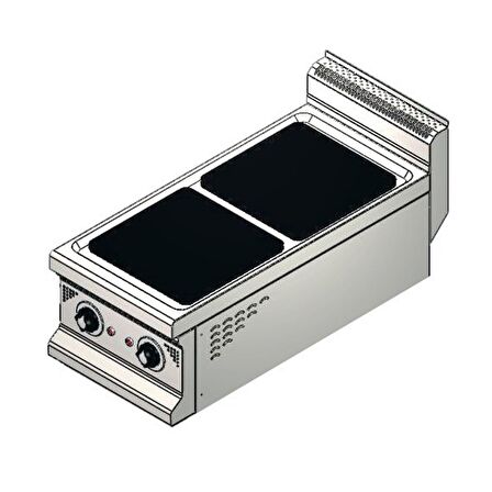 Karacasan Endüstriyel 900 Seri Set Üstü 40 cm 2 Gözlü Elektrikli Ocak
