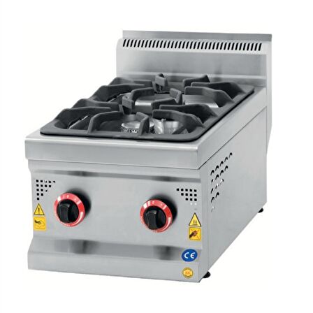 Karacasan Endüstriyel 900 Seri Set Üstü 40 cm 2 Gözlü LPG Tüplü Ocak