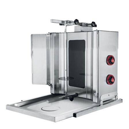 CSA İnox KaracasanEndüstriyel Elektrikli 2 Radyanlı Döner Ocağı Makinesi
