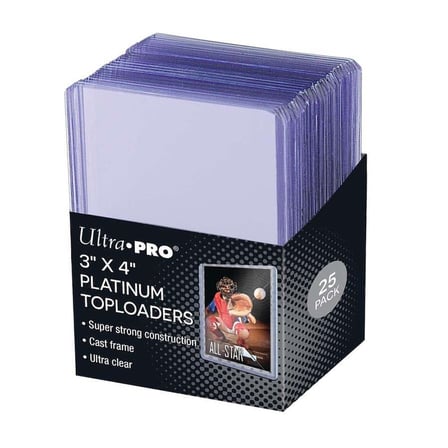 Ultra Pro 7,5cm X 10cm Ultra Clear Platinum Toploader 25'li