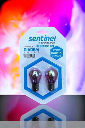 Sentinel Diadem Turuncu 12V 93 PY21W Tek Duy Şaşı Tırnak Ampul 2 Adet