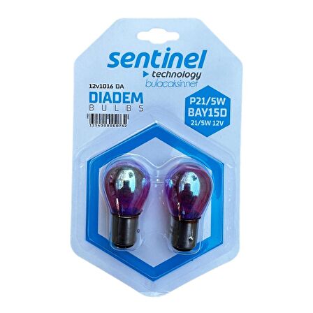 Sentinel Diadem Turuncu 12V 1016 P21/5W Çift Duy Şaşı Tırnak Ampul 2 Adet