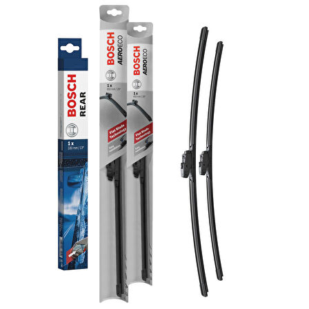 Bosch Aeroeco Ön ve Arka Silecek Takımı Nissan Qashqai J12 2021-2024 ile uyumlu