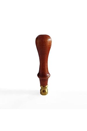 Mühürcüm Mührü Mumu Damga 10 mm Yuvarlak Boş Pirinç Kafa + Ahşap Sap R5799O10