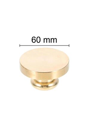 Mühürcüm Mühür Mumu 60  mm Yuvarlak Boş Pirinç Kafa + Ahşap Sap R5799O60