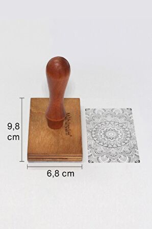 Mühürcüm Kişiye Özel Ahşap Mühür Damga 6,8X9,8 Dikdörtgen MAD6X9