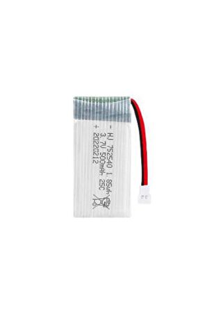 Lipo Pil 3.7V 500mAh 25C Dron ve RC Model Bataryası HX2.54 Soket