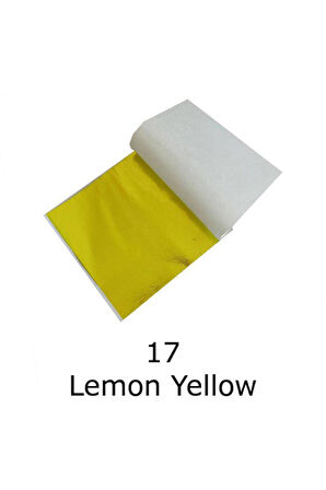 Varak Kaplama Yaprak Metalik Folyo 9x9cm 10lu 17 Lemon Yellow R5799F-17