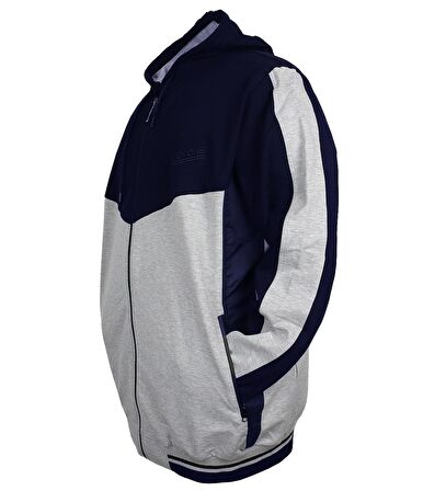 Erkek Büyük Beden Kapşonlu Eşofman Takımı Gri-Laci 7XL-10XL