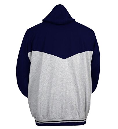 Erkek Büyük Beden Kapşonlu Eşofman Takımı Gri-Laci 7XL-10XL