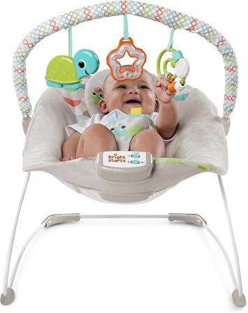 Bright Starts Ana Kucağı Yatıştırıcı Titreşimler Bebek Koltuğu, Çıkarılabilir Oyuncak Barı, 0-6 Ay, 9 kg'a Kadar (Mutlu Safari)