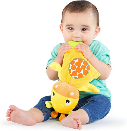 Bright Starts Snuggle & Teethe Yeni Doğanlar için Zürafa Peluş Diş Kaşıyıcı Oyuncak