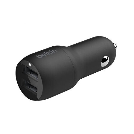 Belkin BoostCharge 24W Çift Port USB-A Hızlı Araç Şarj Cihazı - Siyah
