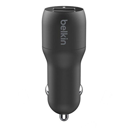 Belkin BoostCharge 24W Çift Port USB-A Hızlı Araç Şarj Cihazı - Siyah