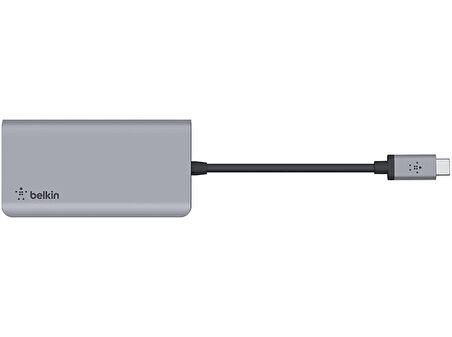 BELKIN USB-C’den 4’ü Bir Arada Çoklayıcı Adaptör Gri