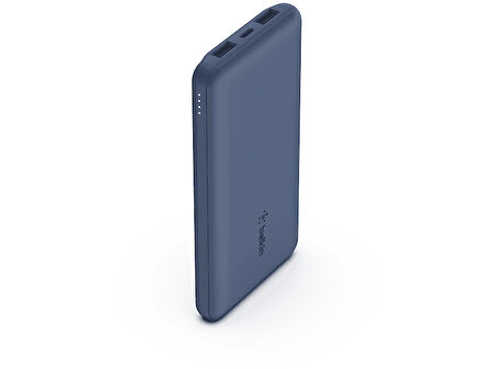 BELKIN 10K Powerbank + Usb-C 15W Çift Usb-A 15Cm Usb-A - C Kablo Taşınabilir Şarj Cihazı Mavi