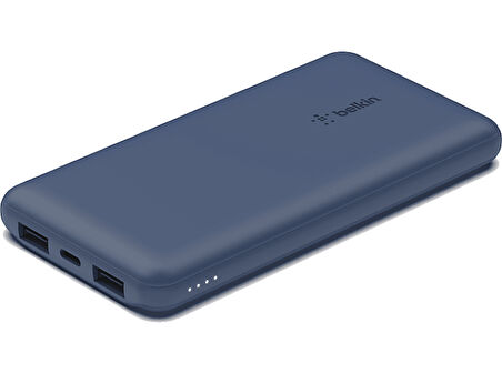 BELKIN 10K Powerbank + Usb-C 15W Çift Usb-A 15Cm Usb-A - C Kablo Taşınabilir Şarj Cihazı Mavi